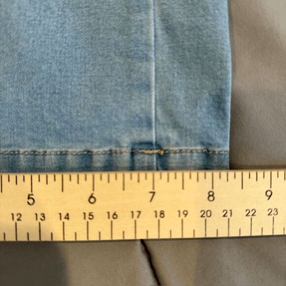 NYDY Jamie Chambray Relaxed Ankle Pants Drawstring Elastic Waist Size 2 - Picture 13 of 14